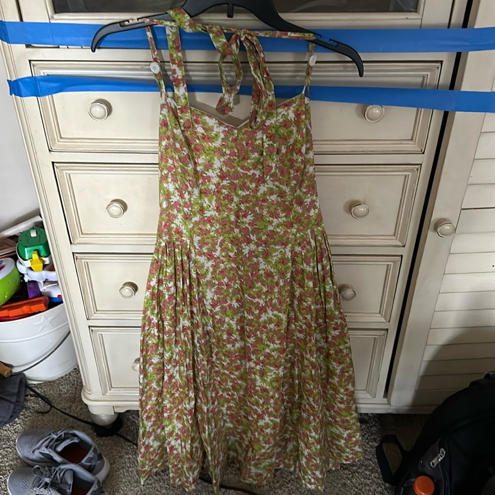 ModCloth Floral Halter Top Dress - Size XL